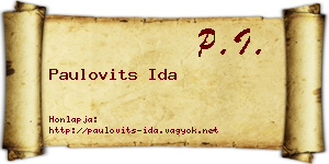 Paulovits Ida névjegykártya